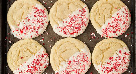 White Chocolate Dipped Peppermint Sugar Cookies 100 Days Of Homemade Holiday Inspiration