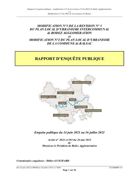 Fillable Online Modification N 2 Du Plan Local DUrbanisme De La Commune