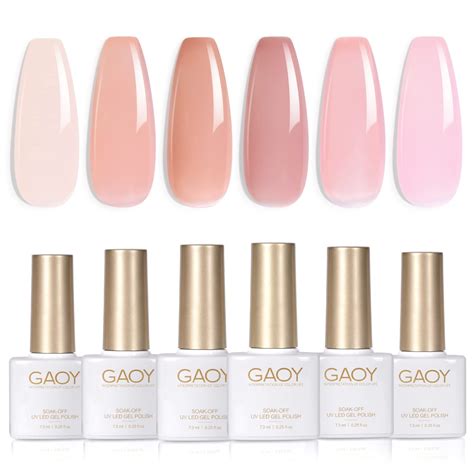 Set De Esmaltes De Uñas En Gel Gaoy Jelly Nude Pink 6 Colores 7 3 Ml Venta Internacional