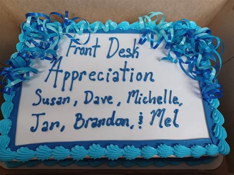 Hampton - We celebrated our front desk crew this week. March is front