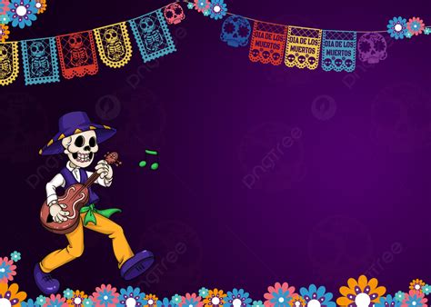 D A De Muertos Fondo Degradado P Rpura Para El D A De Los Muertos