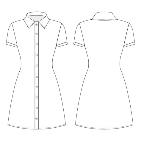 a line dress template 7