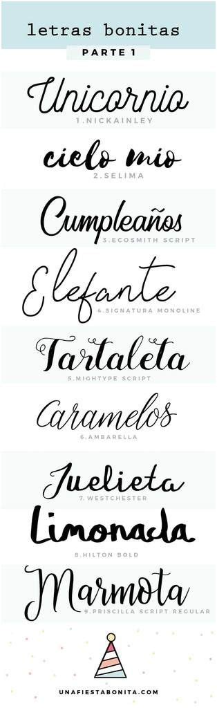 Escribir Letras Únicoletras Bonitas Para Escribir Nombres Tipos De Letras Fuentes De Letras