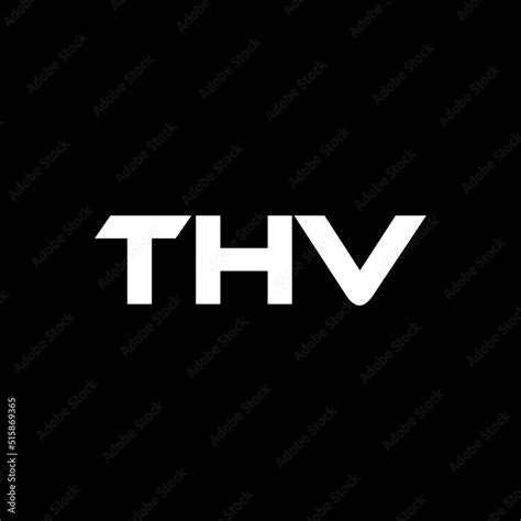 THV letter logo design with black background in illustrator, vector ...