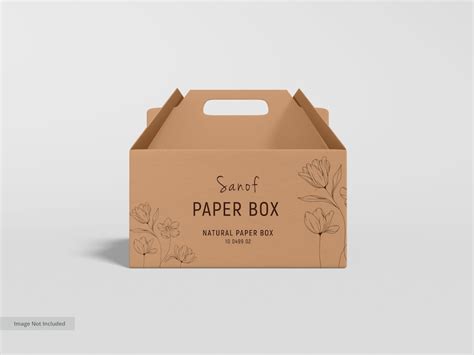 Premium Psd Kraft Paper Food Box Packaging Mockup