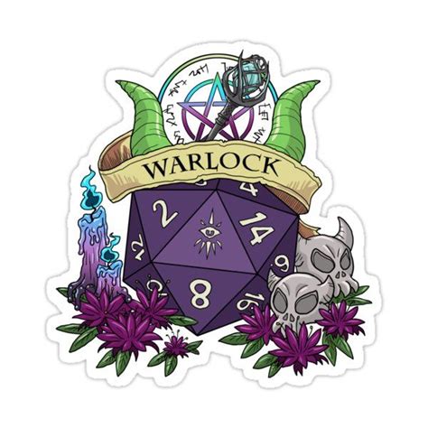 Materials Warlock Class Sticker Warlock Dandd Sticker Warlock Rpg Sticker