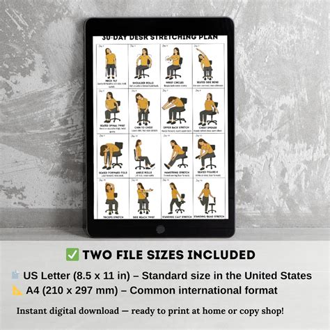 30 Day Desk Stretching Plan Office Chair Exercises Gentle Seated