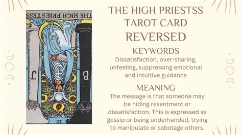 The High Priestess Tarot Card Meaning Upright And Reversed