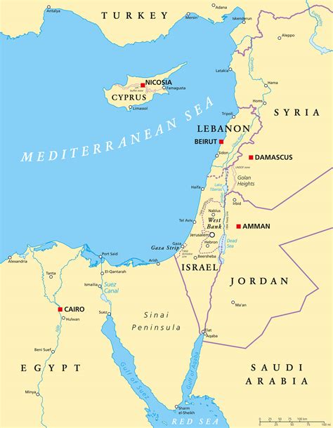 Israel Map - Guide of the World