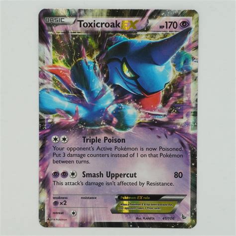 Toxicroak EX 41 106 Half Art Ultra Rare XY Flashfire Pokemon Card