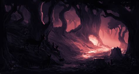 mystical forest  behance