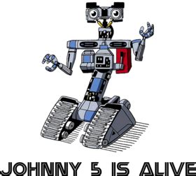 Short Circuit Johnny 5 Is Alive Robot Movie Retro T Shirt