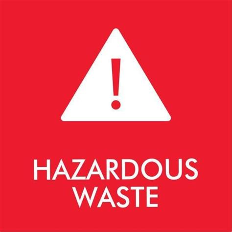 Hazardous Waste Klistermærke Til Affaldssortering Modulonu