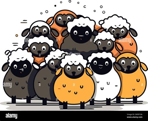 Groupe De Moutons Banque D Images Vectorielles Alamy