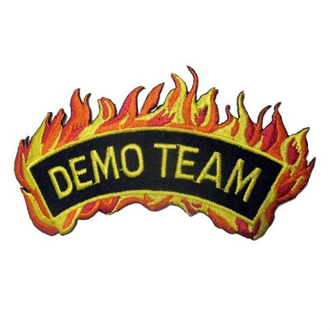 shop demo team flame patch bushido martial arts