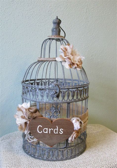 Wedding Bird Cage Card Holder Rustic Card Box Wedding