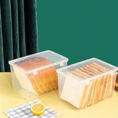 Plastic Bread Container Bread Storage Bin Bread Box For Countertop