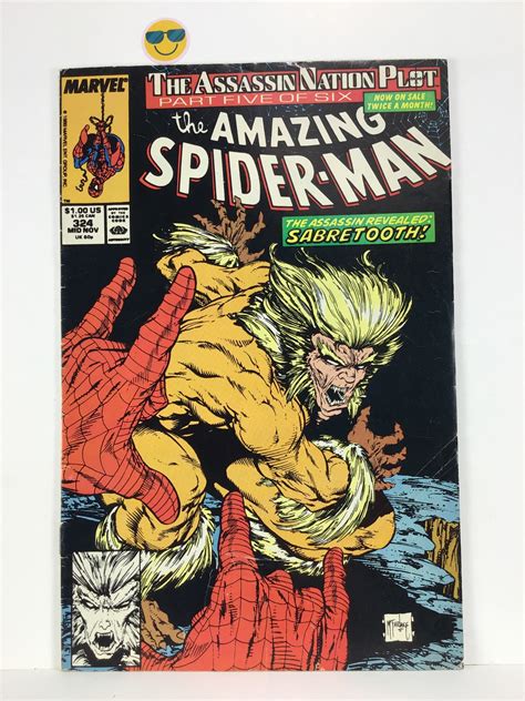 The Amazing Spider Man 324 1989 Sabertooth MacFarlane Cover Comic