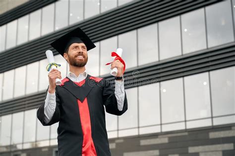 Master Graduating From College University High School Stock Photo