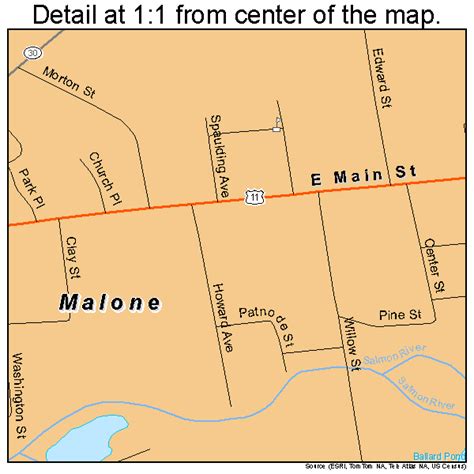 Malone New York Street Map 3644710