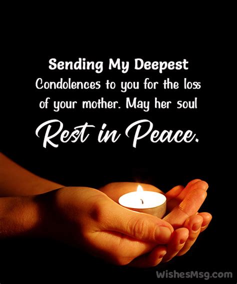 80 Heartfelt Condolence Messages On Death Of A Mother Wishesmsg