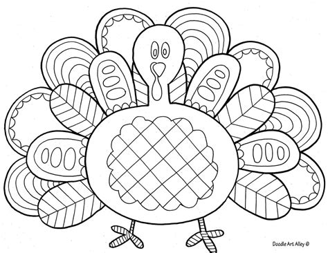 Thanksgiving Coloring Pages - DOODLE ART ALLEY