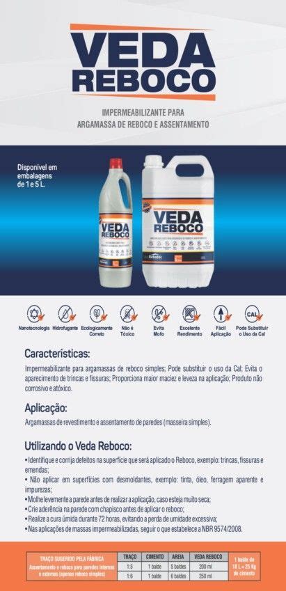 Rebotec Veda Reboco L Impermeabilizante Para Argamassa Ailos Aproxi