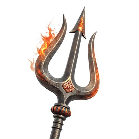 Burning Trident Of Lord Shiva With Glowing Flames Shiva Trident