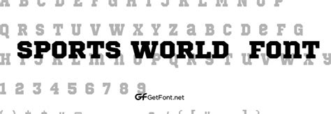 Download the Sports World Font Now! - GetFont