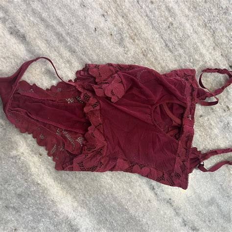 Sexy Red Lace One Piece Lingerie Depop