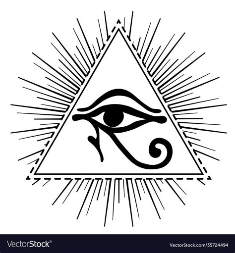 Wadjet In Pyramid Ancient Egyptian Symbol Vector Image Ancient Egyptian