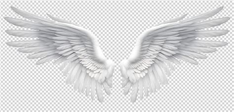 Premium PSD | Angel wings Cut out on transparent