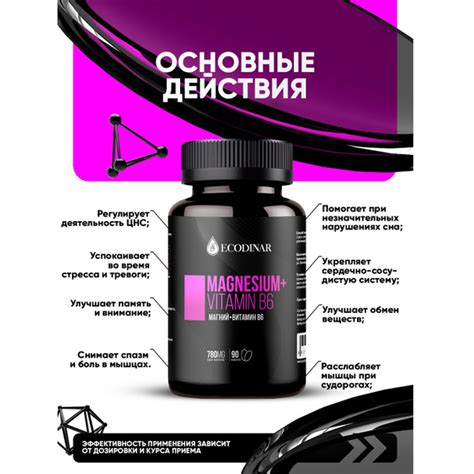Магний + Витамин В6 Ecodinar 90 капсул - купить с доставкой по выгодным ...