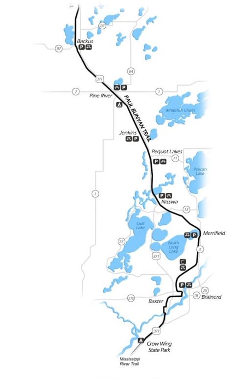Paul Bunyan Trail Maps Sections Of The Paul Bunyan Trail Bike The