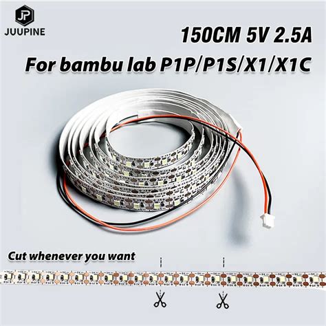 For Bambu Lab X1c X1 P1p P1s Led Lights Strip 3d Printer Led Light Kit 5v