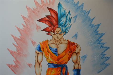 How To Draw Goku Super Saiyan God