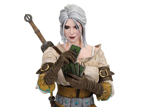 The Witcher Wild Hunt Ciri Playing Gwent Bust