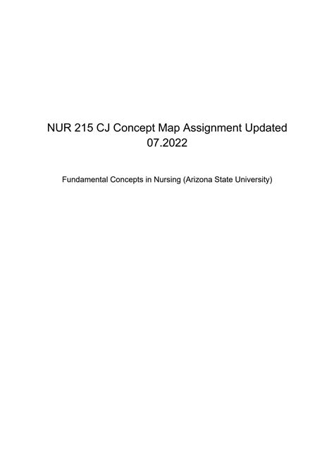 Solution Nur Cj Concept Map Assignment Updated