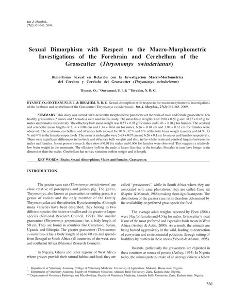 PDF Dimorfismo Sexual en Relación con la Investigación Macro