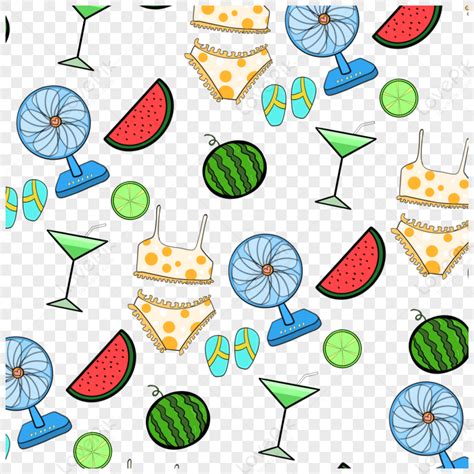 Cartoon Bikini Fan Fruit Colorful Background Goblet Watermelon PNG Picture And Clipart Image For