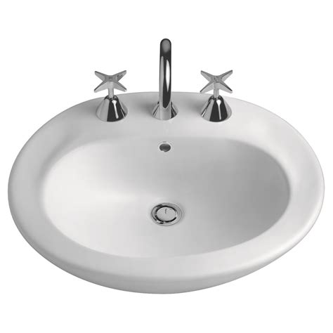 Caroma Concorde Semi Recessed Vanity Basin With 3 Tap Holes Bunnings