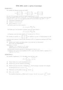 EML 2005 mathematiques classe prepa hec ece à lire en Document