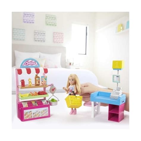 Barbie Famille Coffret Supermarch Avec Mini Poup E Chelsea Blonde