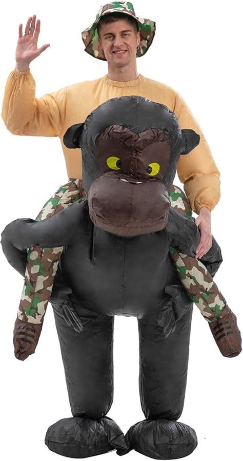 Inflatable Ride On Gorilla Costumes Blow Up Costume Fancy Dress Costume For Halloween Cosplay