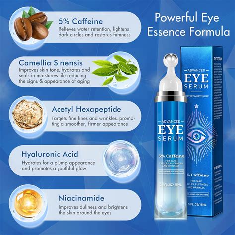 Serum Para Os Olhos - YIGEAICC - Sérum para os Olhos com Cafeína 5% Anti-Envelhecimento ...