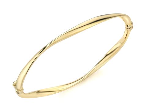 Carissima Gold Ct Yellow Gold Twist Tube Bangle Amazon Co Uk Jewellery