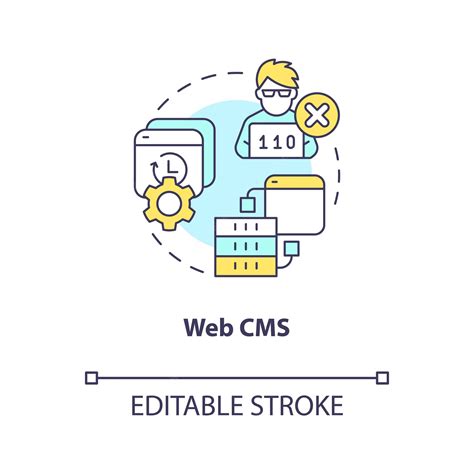 Premium Vector Web Content Management System Concept Icon
