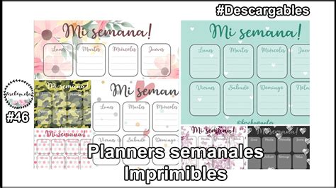 Planners Semanales Imprimibles Para Organizar Tu Semana Descargables