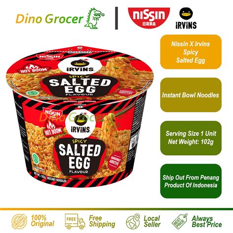 Nissin X Irvins Instant Noodle Spicy Salted Egg Flavour G