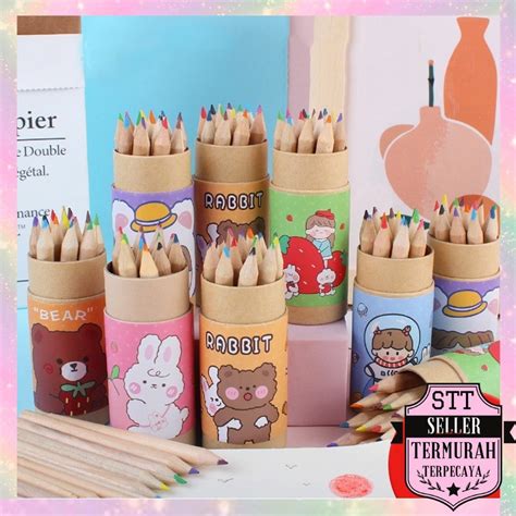 Jual Stt Pensil Warna 12 In 1 Serutan Pensil Color Pencils Quality